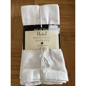Hotel / Restaurant Quality Cotton Blend Solid White Napkins 20” X 20” (Set 8)